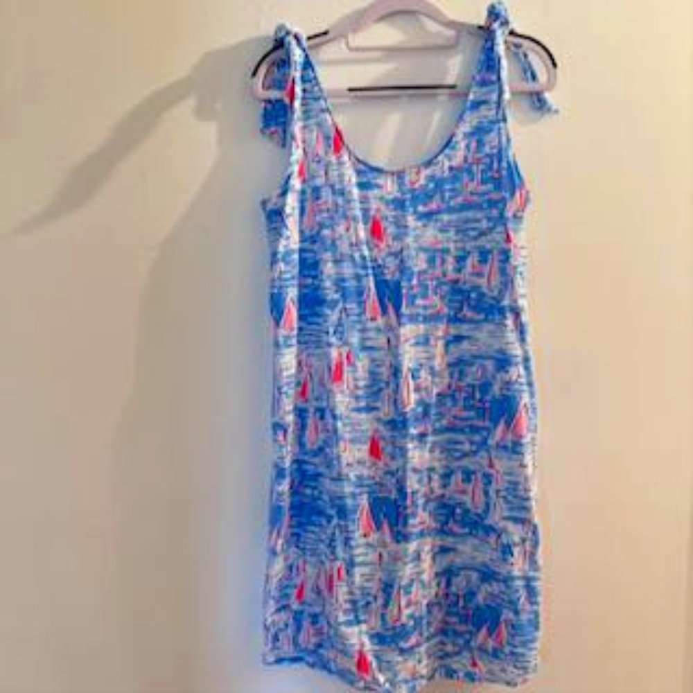 Vineyard Vines Sundress Size S Blue with Sailboats